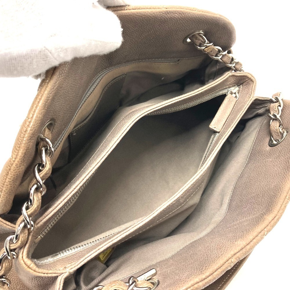 CHANEL Brown Caviar Leather Logo Shoulder Bag - Picture 10 of 12